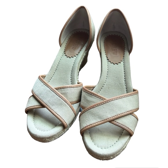 J Crew open toe espadrille wedge heel - Picture 1 of 5
